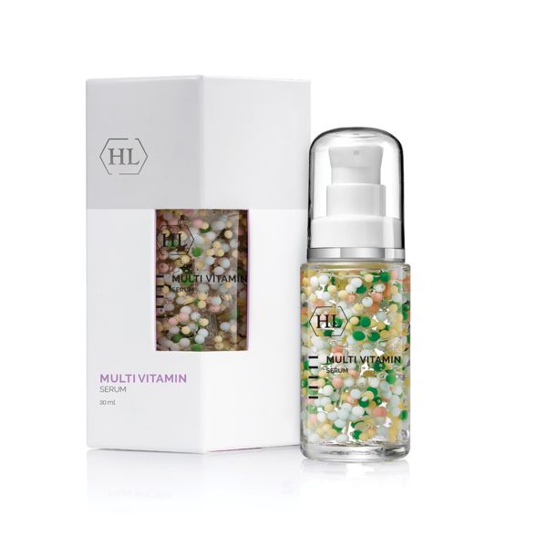 Multi Vitamin Serum Мультивітамінна сироватка Multi Vitamin Serum містить справжній коктейль найважливіших для здоров’я шкіри вітамінів (A, E, F, H, C, групи B)