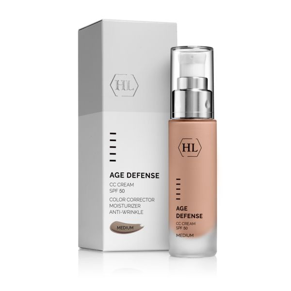 Age Defense CC Cream SPF 50 Medium Інноваційний багатофункціональний крем, що забезпечує поліпшений захист від шкідливих сонячних променів UVA і UVB, в поєднанні з тривалим зволоженням