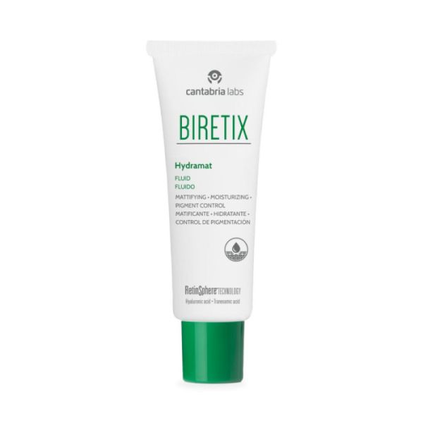 BIRETIX Hydramat Матуючий, зволожуючий флюїд проти постакне пігментації