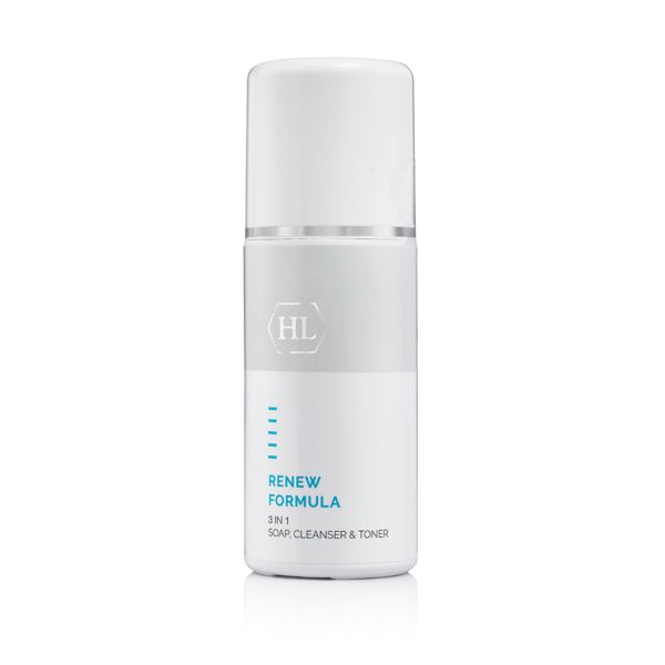 Renew Formula 3 in 1 Soap, Cleanser & Toner Ніжна м’яка емульсія, що поєднує в собі властивості засоби для зняття макіяжу, мила та тоніка