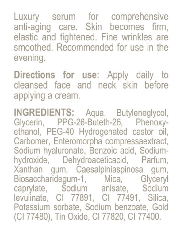 Luxe-age Gold filling serum - Відновлююча сироватка для пружності шкіри 50 мл